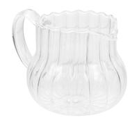 ULTECHNOVO Glass Milk Jug Small Sauce Pitcher Glass Milk Cup for Kitchen Use and Dining Table Serving