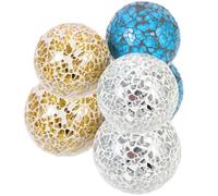 ULTECHNOVO Glass Sphere round Ornaments 6pcs with Thickened Material Decorative and Simple Design for Home Decor, Suitable for Birthday Parties and Photo Backgrounds