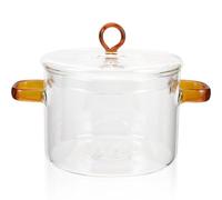 ULTECHNOVO Glass Stew Pot 1500ml with Lid, High Borosilicate Glass Cooking Pot for Home Soup and Noodle Cooking on Electric Ceramic Stove