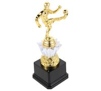 ULTECHNOVO Gold Plastic Football Trophy Safe Lightweight Victory Award for Youth Soccer Teams Portable Mini Championship Keepsake for School Sports Community Events