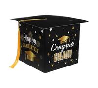 ULTECHNOVO Graduation Party Raffle Box with Slot for Cards and Messages Lightweight Sturdy Card Stock Construction Large Capacity Collector for Preschool to College Graduation Season and