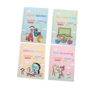 ULTECHNOVO Grooved Writing Practice Copybooks Set for Calligraphy Training Safe Smooth Edges English Letter Math Workbook Preschool Handwriting Aid for Easy Learning and Skill Development