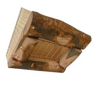 ULTECHNOVO Guinea Pig Hay Rack Feeder for Pet Cage, Synthetic Material with Convenient Installation and Safe Use, Suitable for Rabbits and Small Animals in Brown Colour