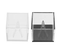 ULTECHNOVO Guitar Pick Holder Box and Independent Card Slots, Minimalist Look Smooth Surface Handling and Reduced Friction 2pcs Acrylic with Doublelayer Slot Design for Teaching and Demo