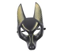 ULTECHNOVO Halloween Anubis Mask Egyptian God Costume Prop for Masquerade Parties Intricate Design Plastic Full Face Decor for Halloween Cosplay Festivals