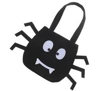 ULTECHNOVO Halloween Spider Shaped Felt Tote Bag Reusable Handheld Candy Bag with Easy Carrying for Halloween Party Treats and Festive Trick or Treat Fun