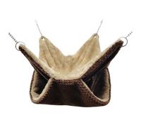 ULTECHNOVO Hamster Hammock Bed Providing Warm Cozy Sleeping Nest Made of Soft Cloth for Breathable Comfortable Creative Brown Hanging Cage Accessory for Little Pets Little Pets in Home or Pet Shop