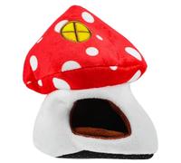 ULTECHNOVO Hamster Nest Small Hamster Hideout Cotton Mushroom Shape Soft Warm Bed for Everyday Life Cage Use