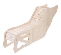 ULTECHNOVO Hamster Wood Ladder Guinea Pig Hideout House Ladder Wooden Small Pets Climbing Beige for Pet Entertainment and Training The