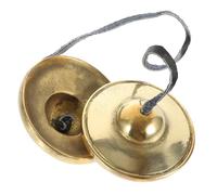 ULTECHNOVO Hand Cymbals Set Copper Meditation Bell Portable Size Stylish Appearance Craftsmanship Golden Copper Percussion Instrument for Zen Practices and Yoga Lovers