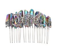 ULTECHNOVO Handmade Crystal Hair Comb with Three-moon Pattern, Zinc Alloy and Copper Wire, Creates New Hairstyles, Convenient to Wear, Wedding Hair Accessory for Women and Brides