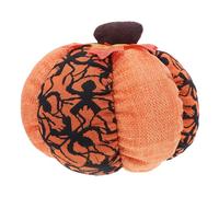 ULTECHNOVO Handmade Fabric Pumpkin Decor Soft PP Cotton Filled Smiling Face Halloween Ornament Reusable Table Centerpiece for Indoor Fall Harvest Party