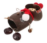 ULTECHNOVO Handmade Nutshell Doll Ornament Rustic Christmas Bell Hanging Xmas Tree Pendant Festive Holiday Home Decor