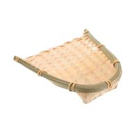ULTECHNOVO Handmade Woven Bamboo Dustpan Wall Decoration Rustic Bamboo Weaving Craft Artware for Indoor Hanging Dual-purpose Drying Rack and Decorative Accent Suitable for Contemporary and