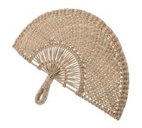 ULTECHNOVO Handwoven Vintage Straw Fan for Wall Natural Boho Summer Cooling Fan Handcrafted Decorative Weaving Art Lightweight Rustic Design for Farmhouse Boho Interiors