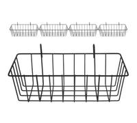 ULTECHNOVO Hay Feeder for Pet Cage Not Easy to Move, Keeps Food Fresh 5pcs Rabbit Hay Rack Iron Black Small Animal for Rabbit and Ferret