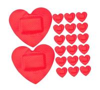 ULTECHNOVO Heart-Shaped Bandages 25pcs Large Size Waterproof Flexible White Patch for Sensitive Skin Outdoor Emergency Wound Dressing and Injury Wrap