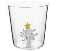 ULTECHNOVO Heat Resistant Christmas Tree Glass Mug for Holiday Beverages Borosilicate Glass Drinkware for Coffee Milk Juice Festive Xmas Cup for Home and Office Use