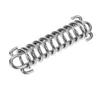 ULTECHNOVO Heavy Duty Dog Leash Spring Shock Absorbing Stainless Steel Rope Spring for Large Dog Breeds Suitable for Walks and Hikes with 41kg Pulling Force Silver