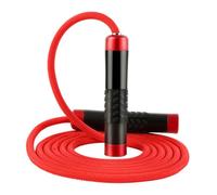 ULTECHNOVO Heavy Duty Fitness Jump Rope with Nonslip Handles Adjustable Weighted Skipping Rope for Men Women and Red Cotton Cord for Fat Loss Training Workouts