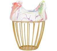 ULTECHNOVO Hen Shape Ceramic Kitchen Storage Basket with Large Capacity for Fruits and Ginger, Practical and Decorative Egg Basket Suitable for Kitchen and Moving into A New Home Random Color