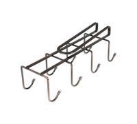 ULTECHNOVO High Grade Cabinet Bottom Rack with Hanging Draining Hook for Kitchen Utensils and Cups Multi Functional Space Saving Cupboard Organizer Red Bronze Finish for Bathroom and Balcony