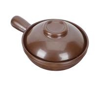 ULTECHNOVO High Temperature Resistant Side Handle Casserole Pot with Lid Non Stick Household Stew Cooking Dish for Home Kitchen Convenient Heat Transfer Clay Cookware for Rice Noodles and