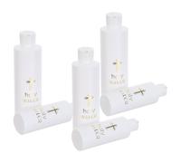 ULTECHNOVO Holy Water Bottles Refillable PE Containers 6pcs with Cross Design with 250ml and 118ml Capacity, Leak-proof Sturdy Religious Bottles for Travel and Baptism Use