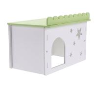 ULTECHNOVO House Plastic for and Animal Pets Small Pet Hideout Hamsters with Eco-friendly Made Thickened Wood Plate, Green Colour Hamster's Cage and Home Decor