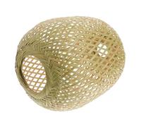 ULTECHNOVO Indoor Bamboo Pendant Light Shade with Handcrafted Woven Cage Design for Coffee Shop and Living Room Illumination Random Color