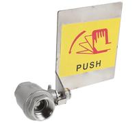 ULTECHNOVO Industrial Push to Open Eyewash Valve 1/2 Inch Female Thread Metal Ball Valve High Pressure Resistant Panel Mount for Eyewash Station and Safety Shower in School Labs
