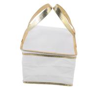 ULTECHNOVO Insulated Portable Cake Storage Bag Thermal Food Carrier with Zipper for Freshness Preservation and Heat Retention White Handheld Bakery Packing Pouch