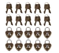 ULTECHNOVO Iron Padlocks Mini Diary Book Locks 25pcs with Keys Heart-Shaped Retro Style Not Easy to Fade and Wear, Lightweight Heart Padlocks for Wallet Ornaments and Gifts for Couples
