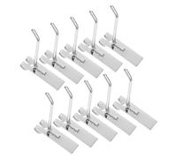 ULTECHNOVO Iron Pegboard Hooks Silver Strong Load Capacity and 10pcs Flexible Storage Solutions, Wire Grid Panel Hooks for Retail Goods and Kitchen Items, for Workshop and Office