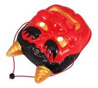 ULTECHNOVO Japanese Hannya Mask Red Oni Samurai Horror Head Mask for Halloween Cosplay Party Full Face Demon with Fine Detailing and Distinctive Japanese Style Decor