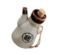 ULTECHNOVO Japanese Style Ceramic Seasoning Bottle for Oil Vinegar Condiments Kitchen Accessory Smooth Material Keeps Table Clean and Spice Fresh