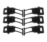 ULTECHNOVO Kayak Accessories 6pcs Drain Plug PVC M19 Black for Boat Drainage and Buoyancy Control