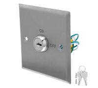 ULTECHNOVO Key Operated Emergency Button Switch Stainless Steel Door Release Key Switch for Access Control Push to Exit Button Suitable for Security Gates