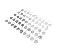 ULTECHNOVO Key Tags Numbered Stainless Steel 50Pcs Round Metal Rings with Split Chains for Weather-Resistant Locker Labeling and Number Coding