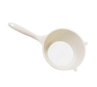 ULTECHNOVO Kitchen Rice Washing Basket Large Capacity Plastic Mesh Drainer Cream White Handle Design Multifunctional Strainer for Vegetables and Rice Washing