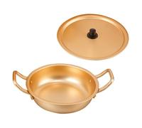 ULTECHNOVO Korean Ramen Pot Aluminum Noodle Cooking Pot Lightweight Heat-Resistant Stockpot with Lid for Instant Noodles Soups Small Family Camping
