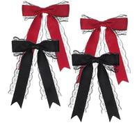 ULTECHNOVO Lace Hair Bow Clips Alligator Clips 4pcs for Women, Elegant and Cute Resistant to Deformation, for Wedding and Dress Decor Accessories