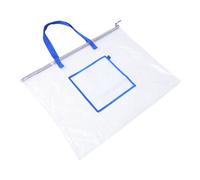 ULTECHNOVO Large Art Portfolio Bag with Handle and Smooth Zipper Transparent Storage Tote for Bulletin Boards Posters and Teaching Materials Suitable for Artists and Students