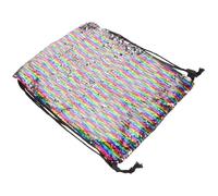 ULTECHNOVO Large Capacity Drawstring Sports Bag with Double Shoulder Straps and Sparkling Sequin Design, Polyester Gym Backpack Suitable for Camping and Shopping