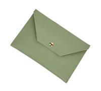 ULTECHNOVO Large Capacity Envelope Cosmetic Pouch for Women Dual-Sided PU Leather Makeup Brush Bag Cash Envelope Wallet in Compact Organizer for Toiletries and Cosmetics Button Closure for