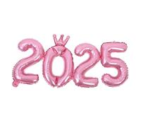 ULTECHNOVO Large Foil Balloons for Happy Year Decorations Sturdy Aluminum Numbers for Year's Eve Party Favors Easy Integration for Homes Schools Events
