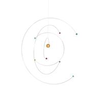 ULTECHNOVO Large Planet Model Atom Hanging Mobile 29X29Cm Metal Modern Nordic Style Educational Tool Science Enthusiast Decor for Studies and Classrooms