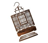 ULTECHNOVO Large Retro Plastic Budgie Cage with Spacious round Design Suitable for Breeding and Outdoor Use, Portable Parakeet Travel Cage for Home and Travel
