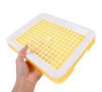 ULTECHNOVO Large Yellow Rabbit Litter Box for Small Animals, Plastic Rectangular Bunny Litter Pan with Stable Feature and Versatile Use, for Chinchillas, Ferrets in Pet Cages Or Outdoors