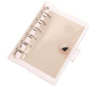 ULTECHNOVO Lightweight Waterproof Pvc Loose-leaf Notebook with 6-ring Binder, Fashionable Pink Notepad for Note Taking and Journaling, Simple and Stylish Design for Office and School Use